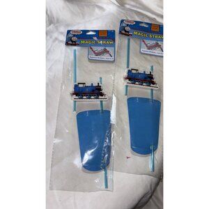 Thomas the Train Party Supply Birthday Decoration Two Straws Tank Engine Sealed